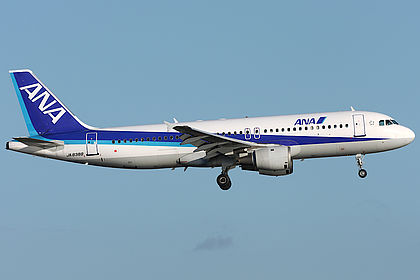 All Nippon Airways Airbus A320 flying