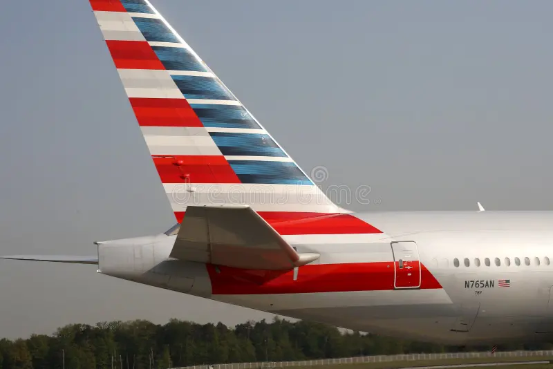 American Airlines Boeing 777-200, N765AN in Frankfurt Airport FRA, Germany. American airlines planes stock images, royalty-free photos and pictures