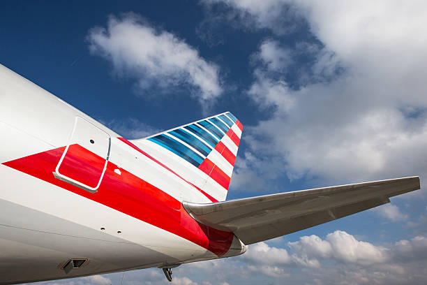 american airlines boeing 767 tail - american airlines stock pictures, royalty-free photos & images