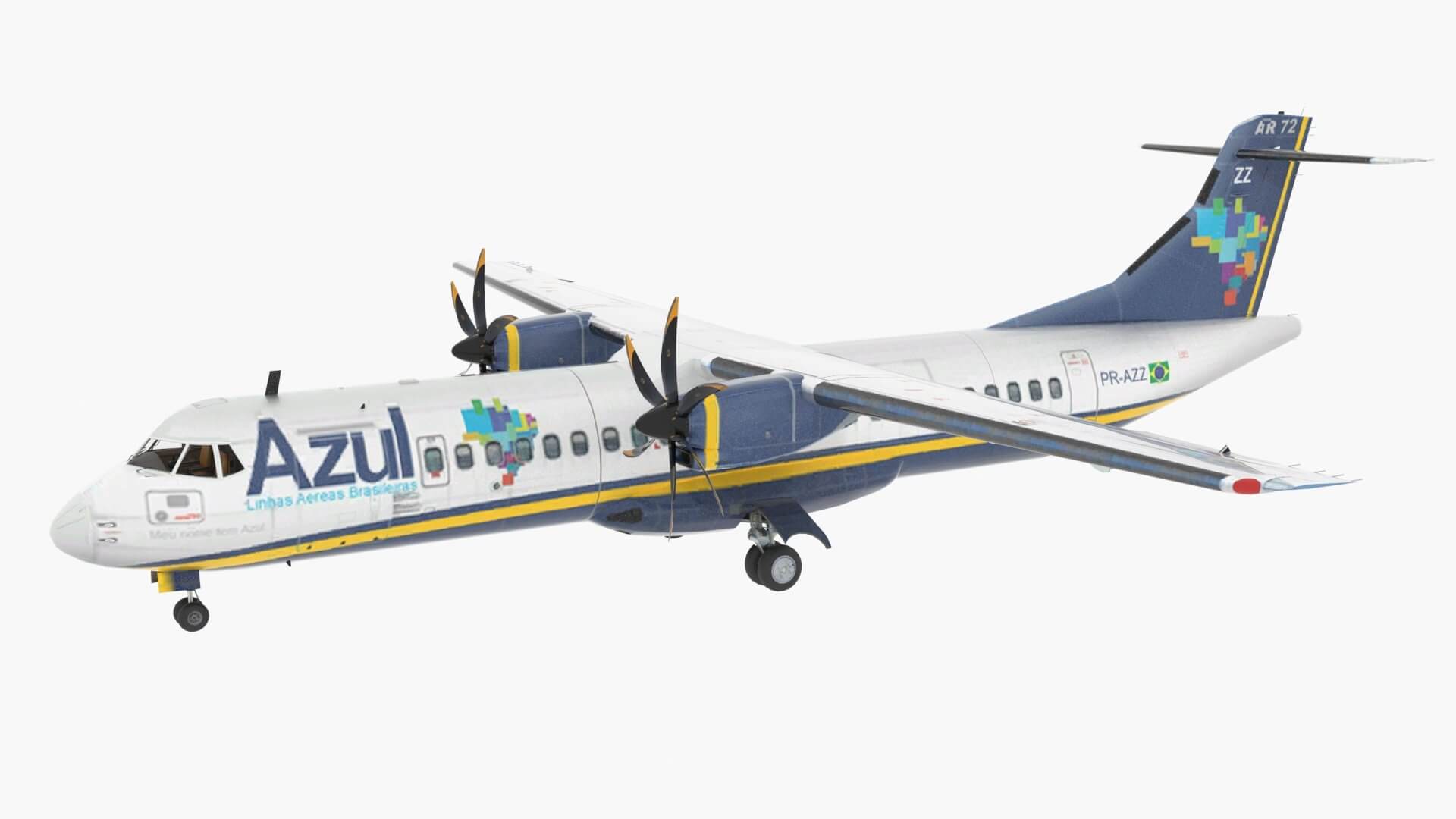 ATR 72-202 Azul Brazilian Airlines 3D Model