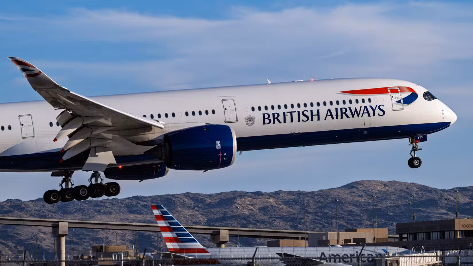 British Airways Airbus A350-1000 landing at PHX