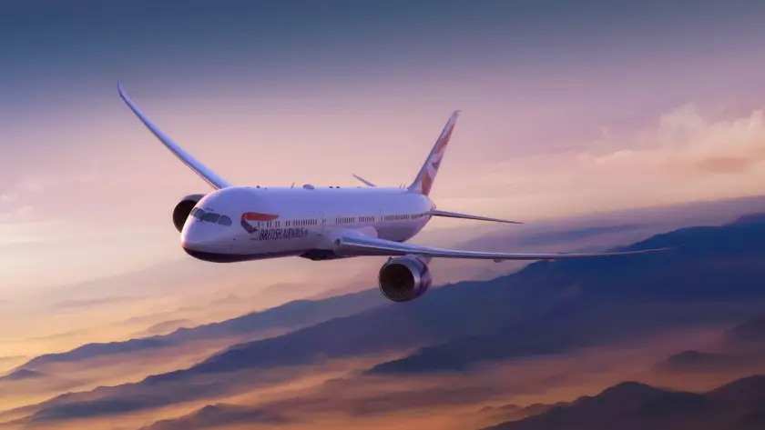 Boeing 787-10 flying