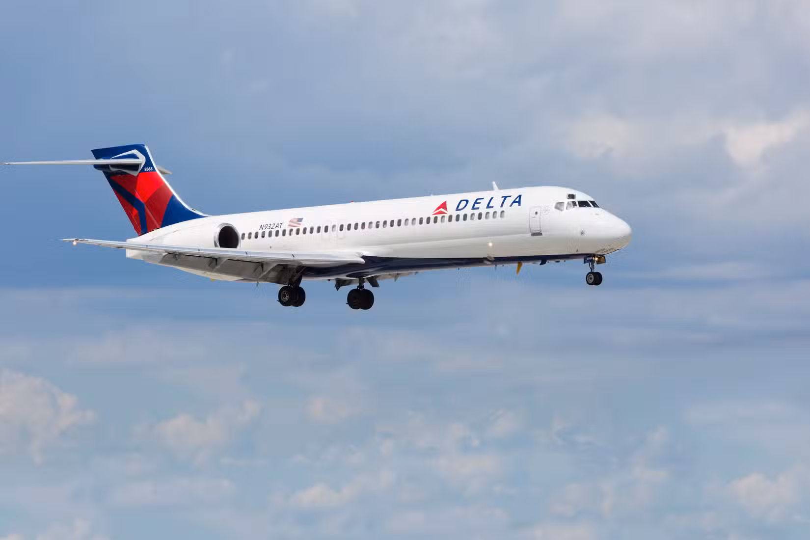 Delta Air Lines Boeing 717 landing at MIA shutterstock_492055426