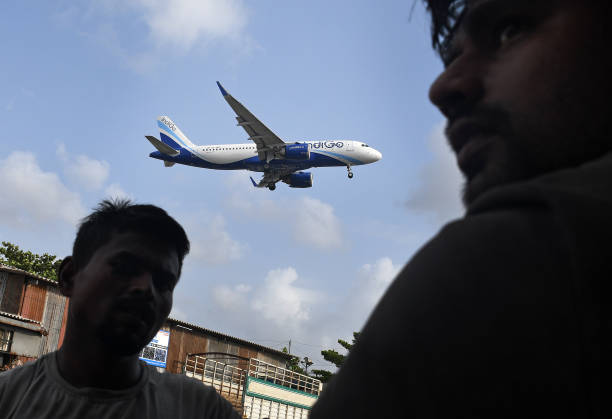 IndiGo Airbus A320 flying