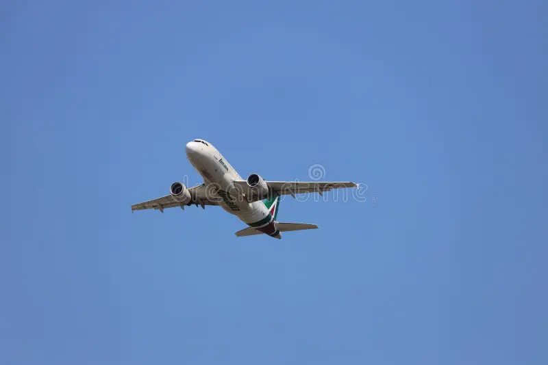 EI-IMC ITA Airways Airbus A319-112 departing from Amsterdam Schiphol Airport at Aalsmeerbaan netherlands. Ita airways stock images, royalty-free photos and pictures