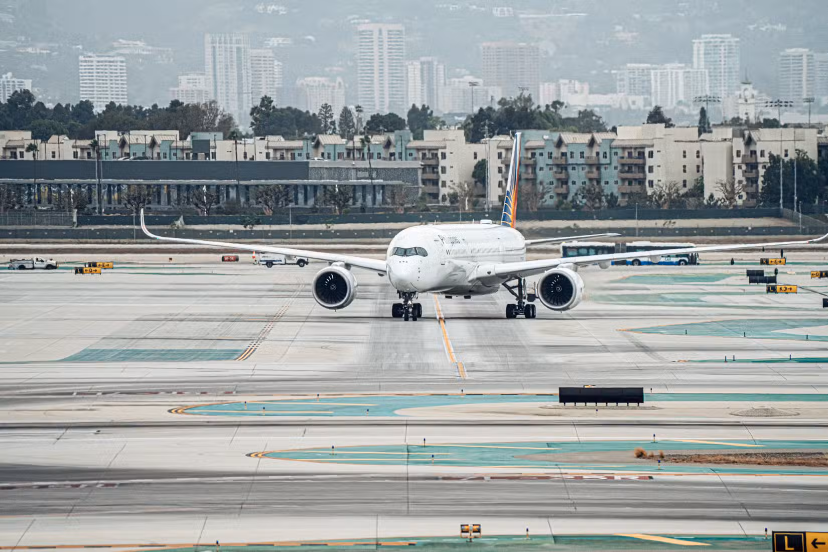 Philippine Airlines Airbus A350 taxiing at LAX.