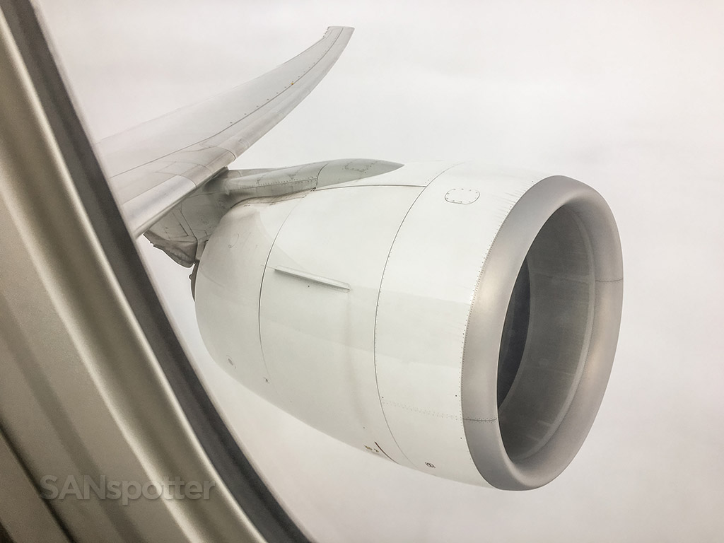Philippine Airlines flying through clouds