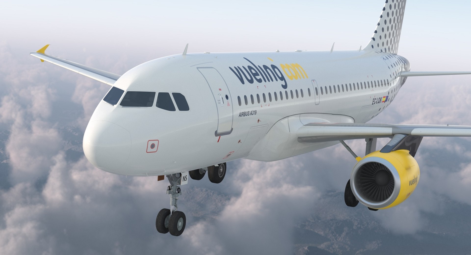 Vueling Airbus A319 flying