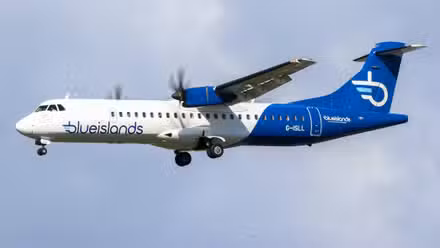 Blue Islands ATR 72 Landing At East Midlands Airport