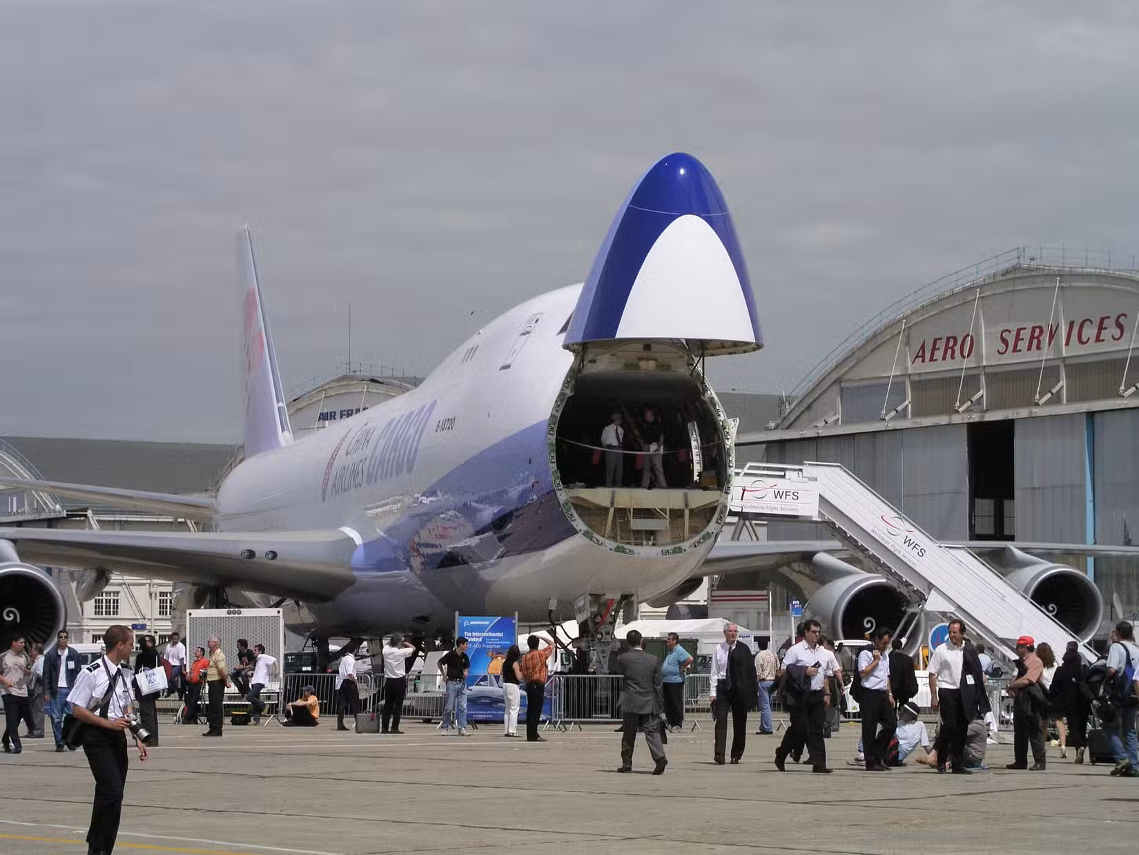 China Airlines Cargo Boeing 747-400F Parked With Nose Door Opened