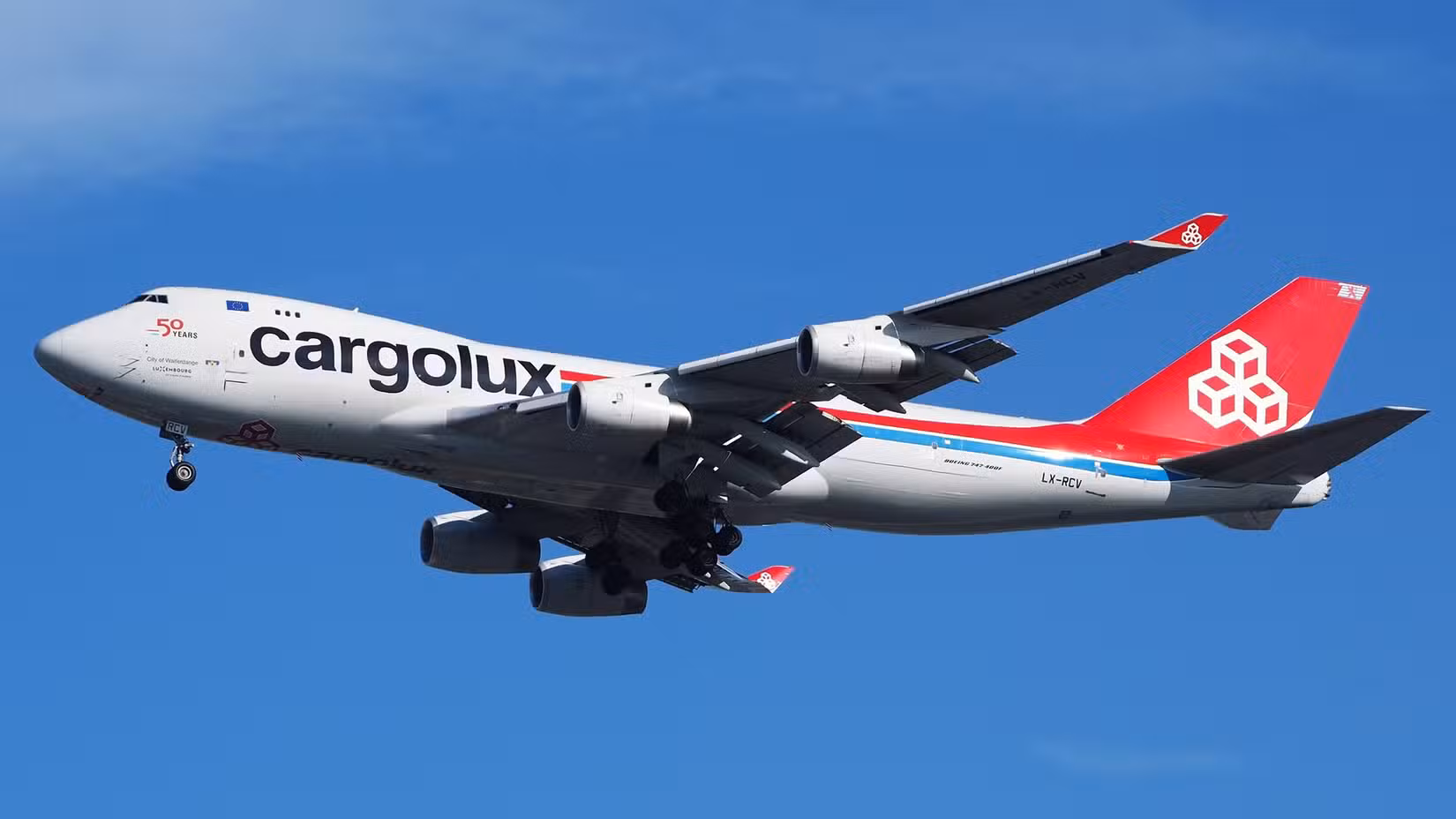Cargolux Boeing 747-400F landing at BKK shutterstock_2083984234