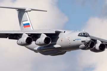 Ilyushin Il-76 flying above Moscow shutterstock_352758764