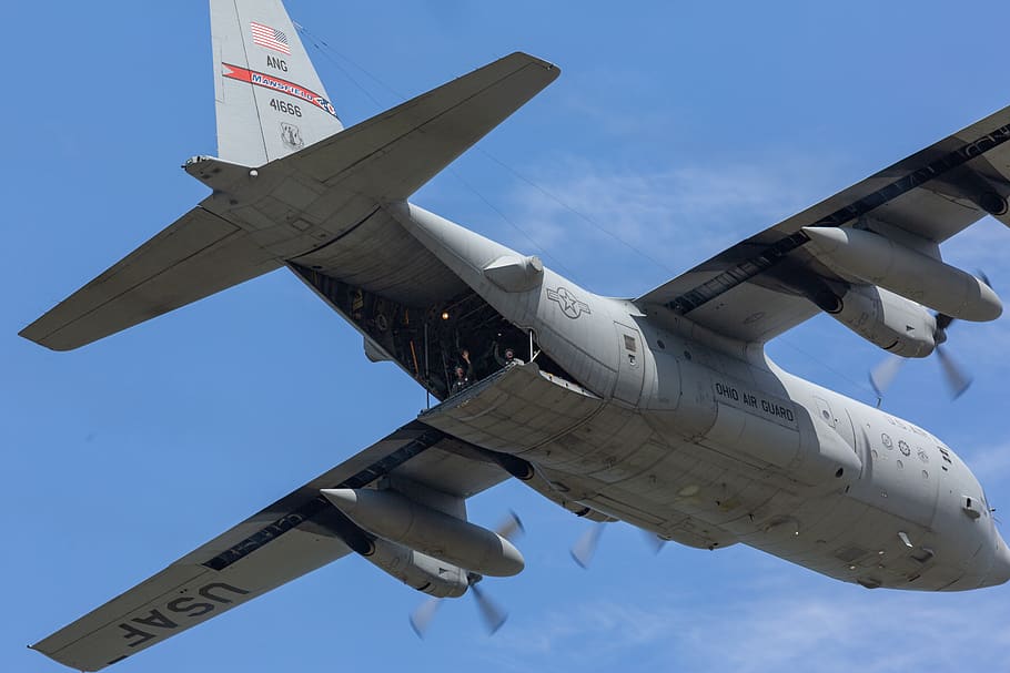 c130, c-130, hercules, transport, plane, military, airplane, aviation, aircraft, cargo, flying