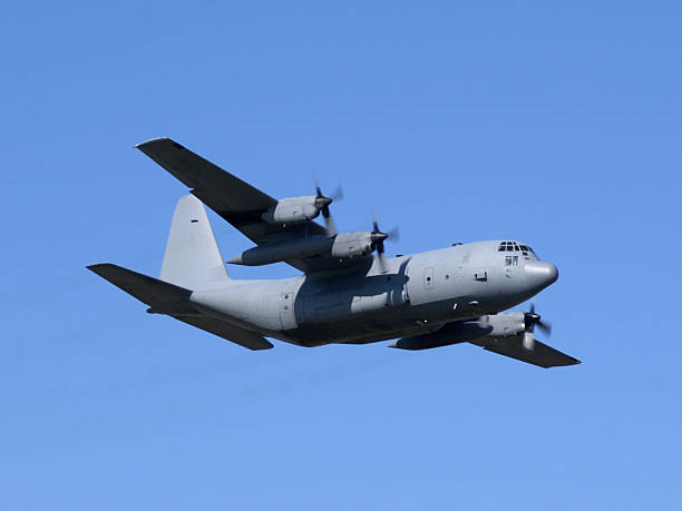 Lockheed C-130 Hercules flying