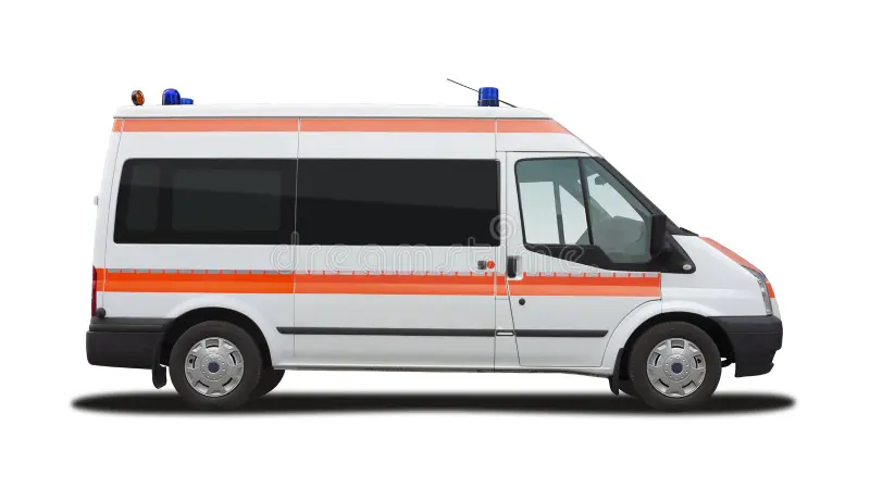 Ambulance car side view isolated on white background. Ambulance car side view stock images, royalty-free photos and pictures