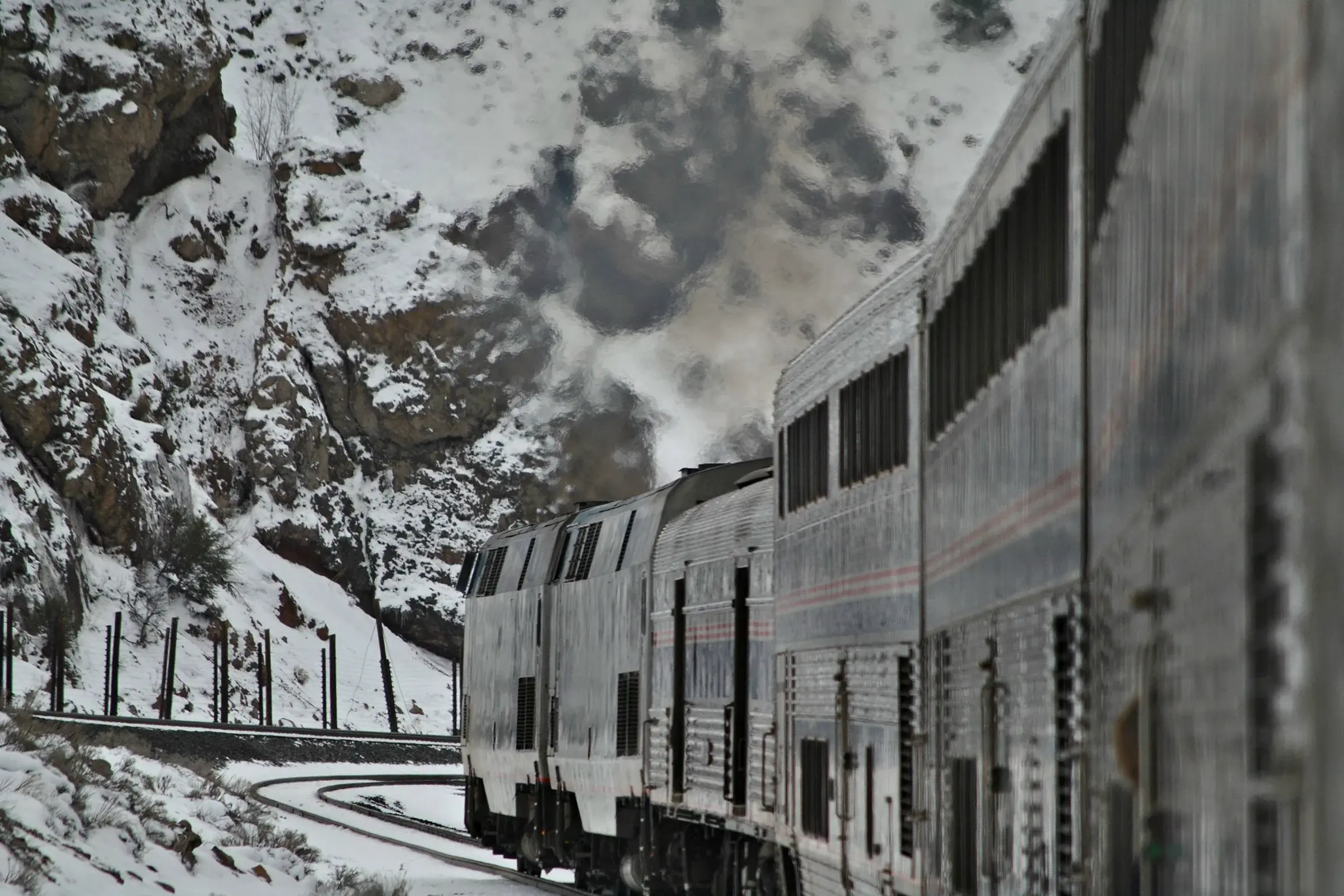 Westbound California Zephyr at Floriston California