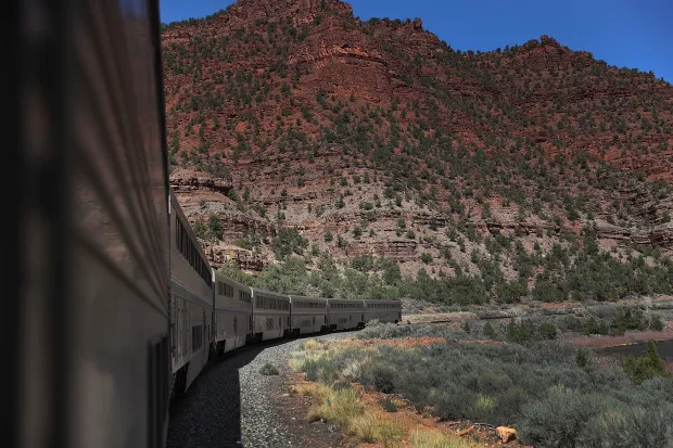 Amtrak's California Zephyr rolls along the ...