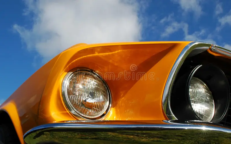 Colorful orange classic american muscle car abstract. Classic muscle cars stock images, royalty-free photos and pictures
