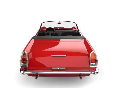Rage red vintage cabriolet convertible car - side view photo
