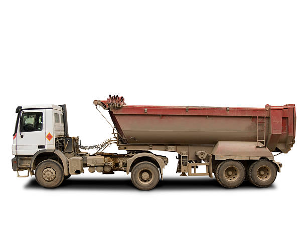 tipper - dump truck side view stock pictures, royalty-free photos & images
