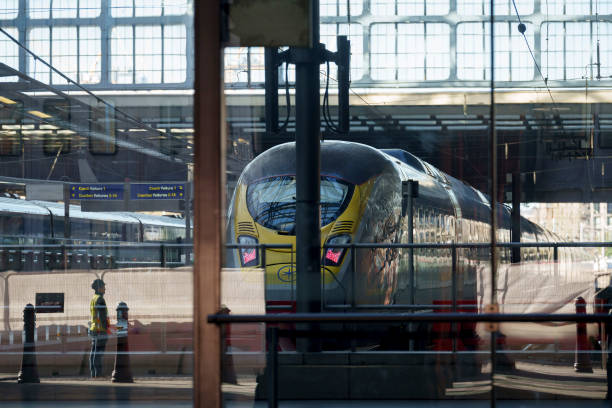 Eurostar train at St Pancras mainline station, on 30th January 2025, in London, England. St Pancras acts as a north London rail hub for regional UK...