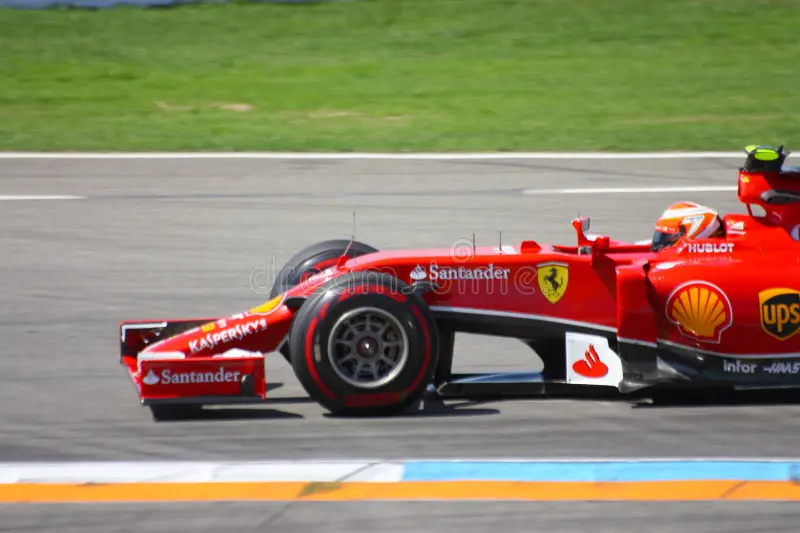 F1 Ferrari : Kimi Raikkonen - Formula One race car in Germany on Hockenheim Grand Prix - July 2014. Formula one stock images, royalty-free photos and pictures