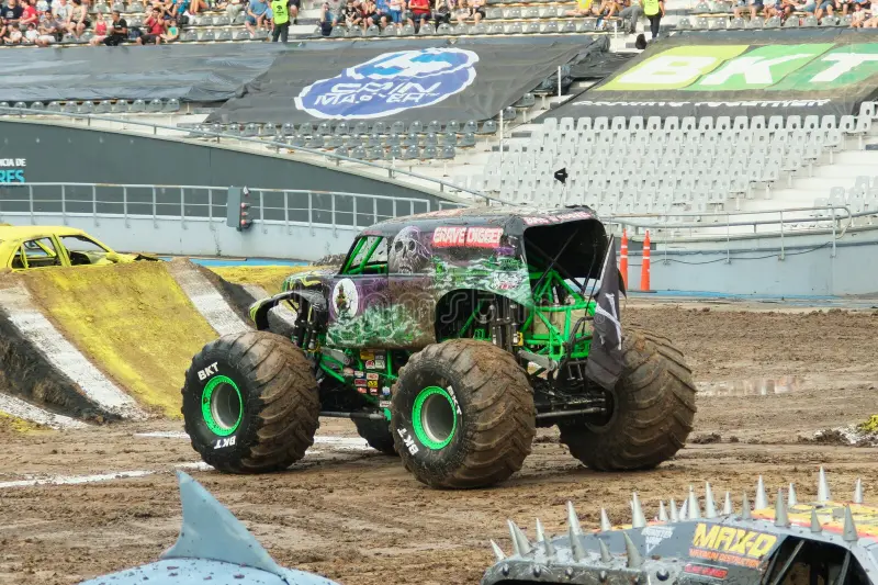 Monster Truck "Grave Digger", Unique Diego Armando Maradona Stadium in La Plata, Province of Buenos Aires, Argentina, Monster Jam 16. 12. 2023. Grave digger monster truck stock images, royalty-free photos and pictures