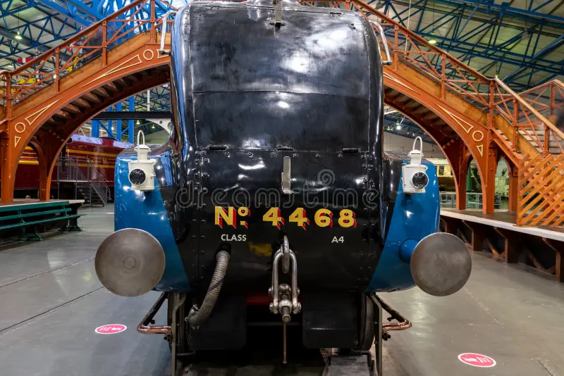 York. Yorkshire. United Kingdom. February 13th 2022. The Mallard steam locomotive is on display at the National Railway Museum in Yorkshire. Mallard train stock images, royalty-free photos and pictures