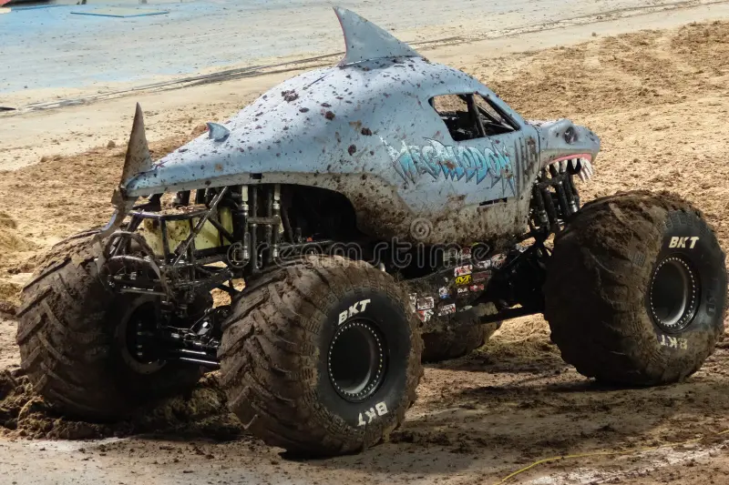 Monster Truck \'Megalodon\', Argentina, Monster Jam 16. 12. 2023 stock photos