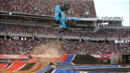 Monster Mutt Dalmatian Ice winning the High Jump competition at the Monster Jam World Finals XX.