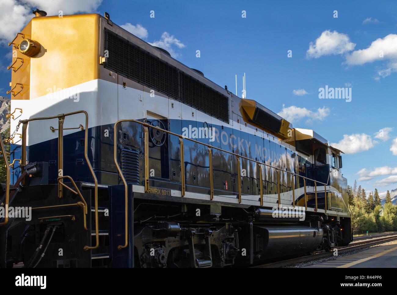 The Rocky Mountaineer locomotive - Stock Image
