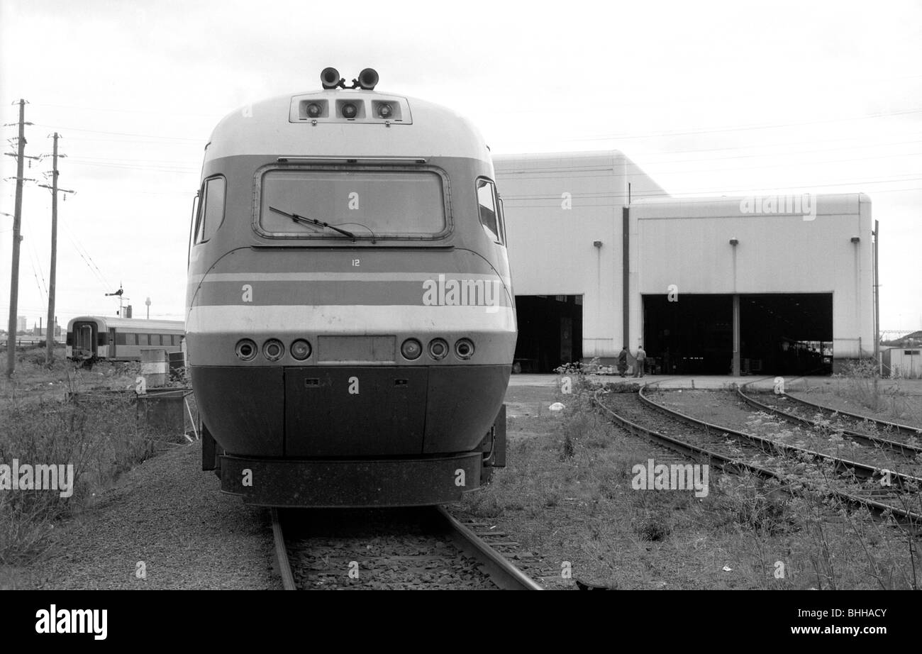 Intercity XPT train at Sydney XPT Depot 1988 - Stock Image