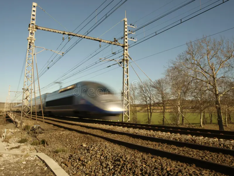 Fast french tgv train stock photo