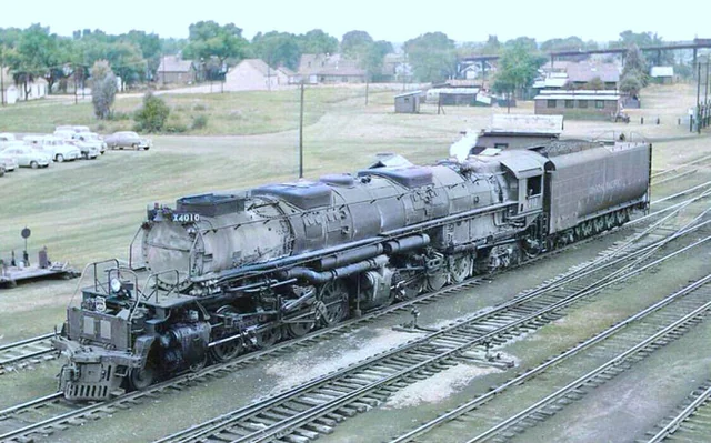 r/trains - Photo of Union Pacific Big Boy #4010 (c. 1950s, Colorized)