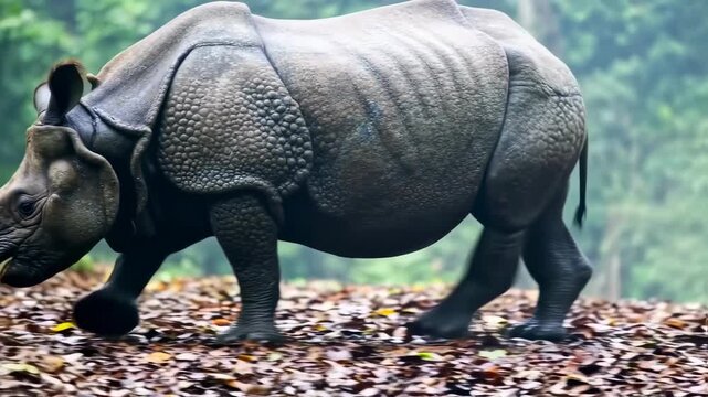 Indian Rhinoceros in the wild